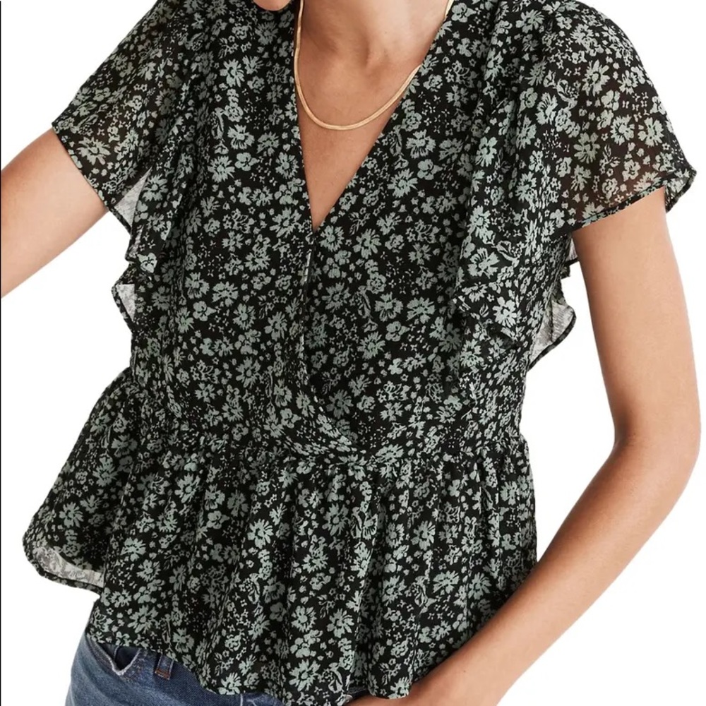 Madewell floral blouse